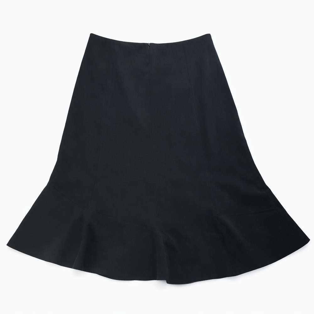 Jan - Black A-Line Skirt | Flared Hem | Made in Thailand | Size M